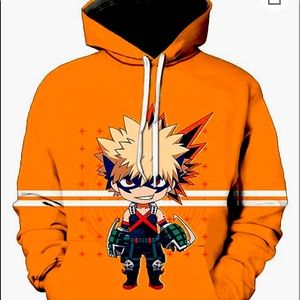 Qushy Unisex Men Women My Hero Academia Hoodie Outwear Jacket. Size M